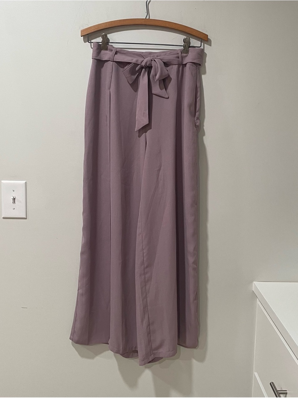 NWOT Sadie and Sage Wide Leg Trousers Lilac Pastel Boho Flowy Free Spirit Bold